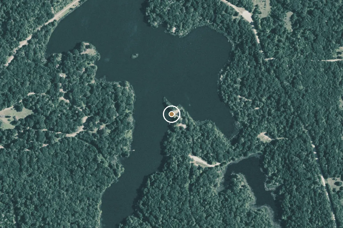 Aerial view of Caddo National Grassland Boat Ramp