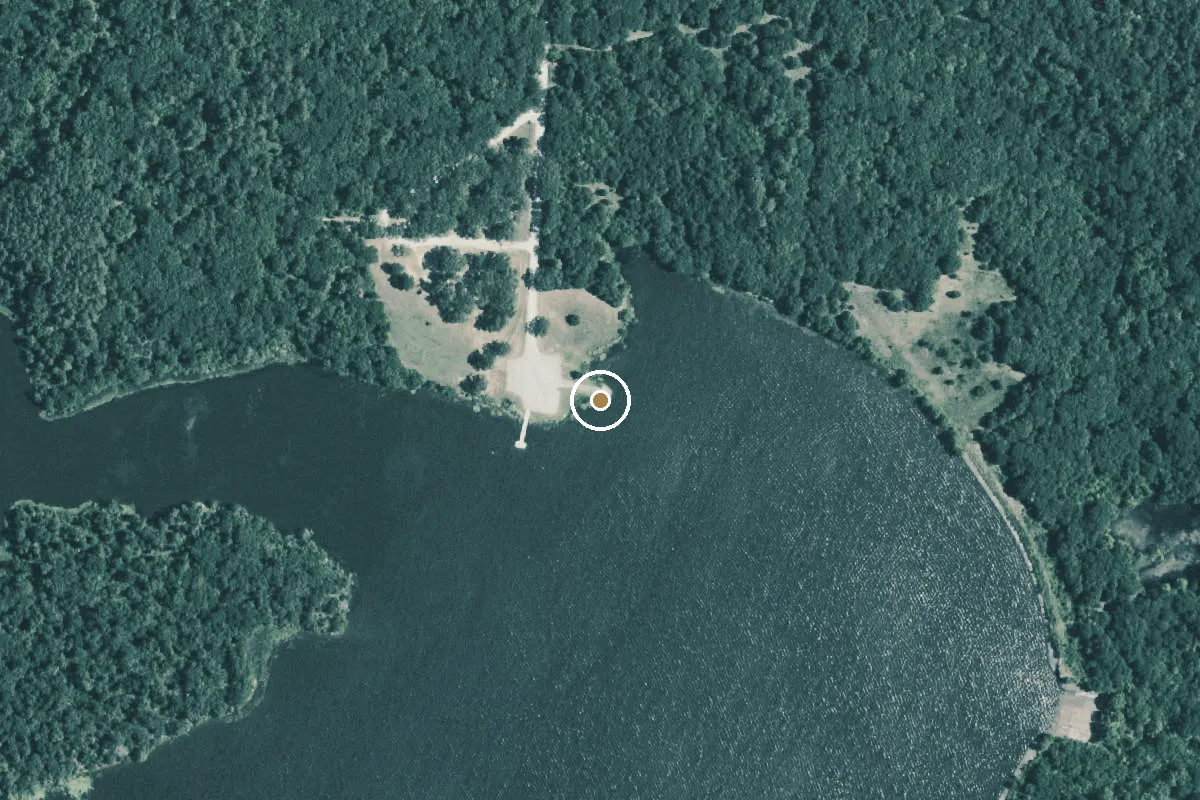 Aerial view of Caddo National Grassland Boat Ramp