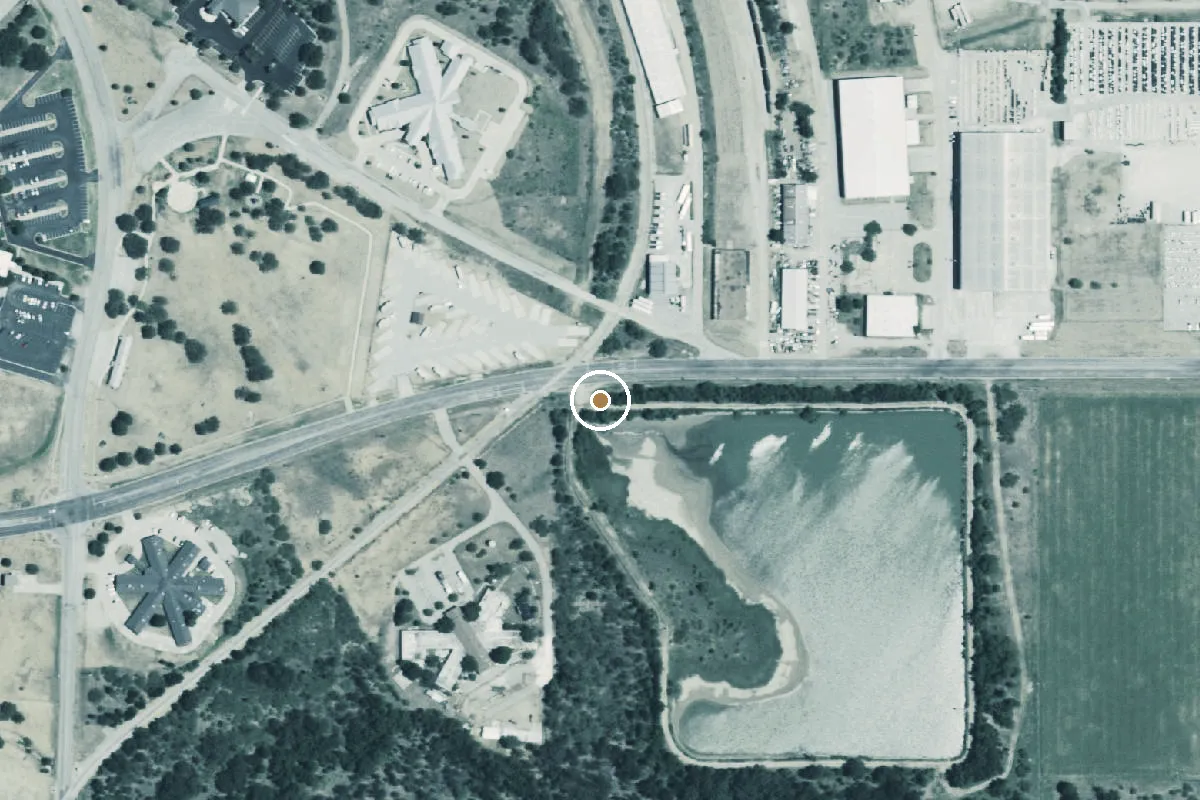Aerial view of Camp Bowie Reservoir Boat Ramp