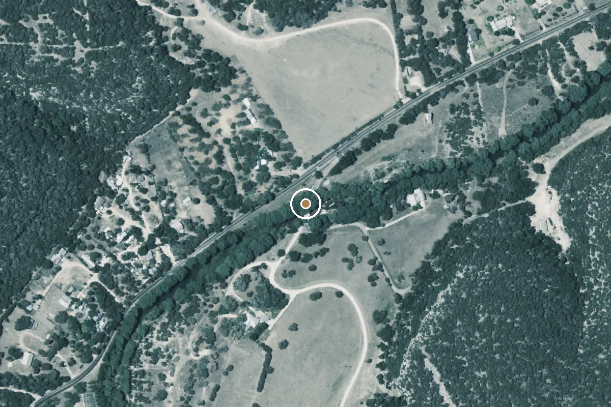 Aerial view of Camp Flaming Arrow Boat Ramp