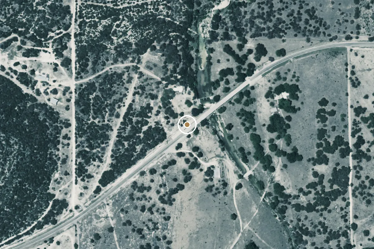 Aerial view of Campwood Creek Boat Ramp