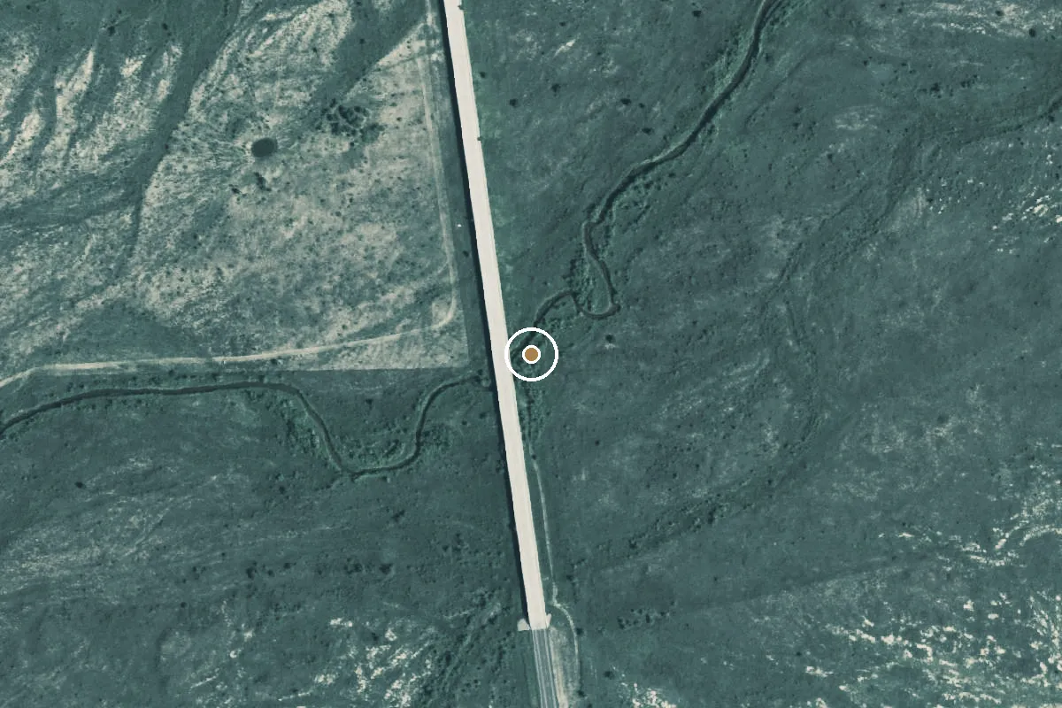 Aerial view of Canadian River Boat Ramp
