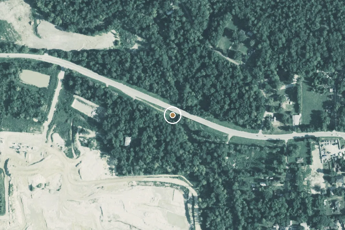 Aerial view of Caney Creek Boat Ramp