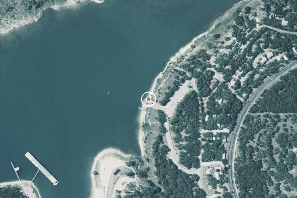 Aerial view of Canyon Lake Boat Ramp