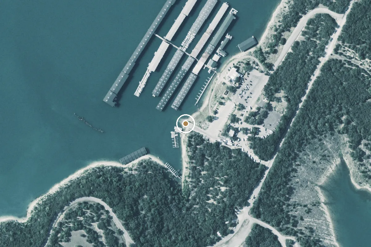 Aerial view of Canyon Lake Marina