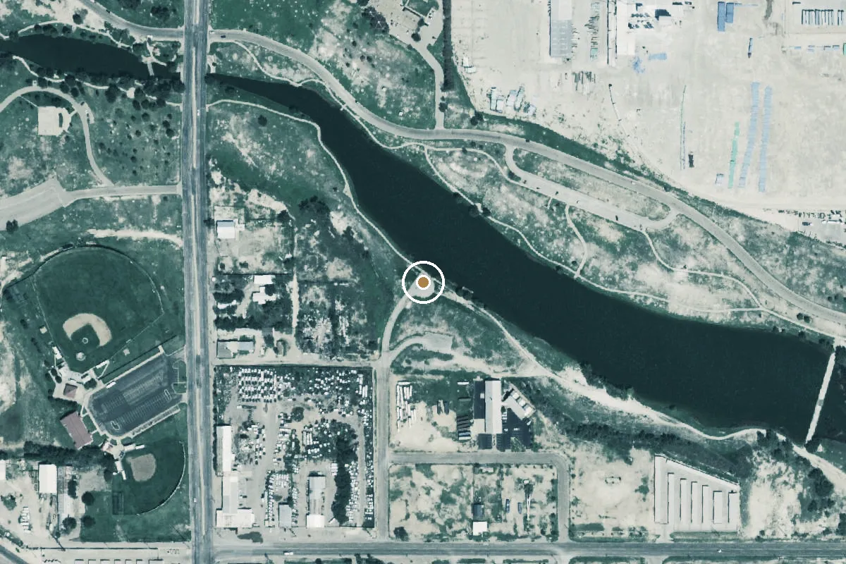 Aerial view of Canyon Lakes Boat Ramp