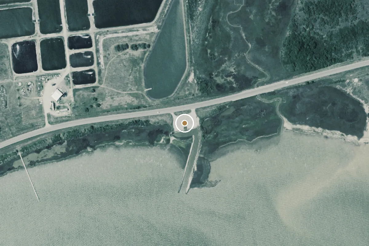 Aerial view of Carancahua Boat Ramp