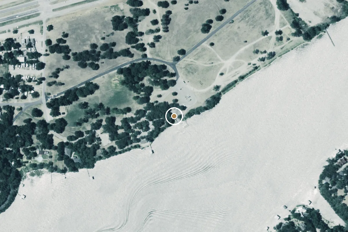 Aerial view of Casino Park Boat Ramp