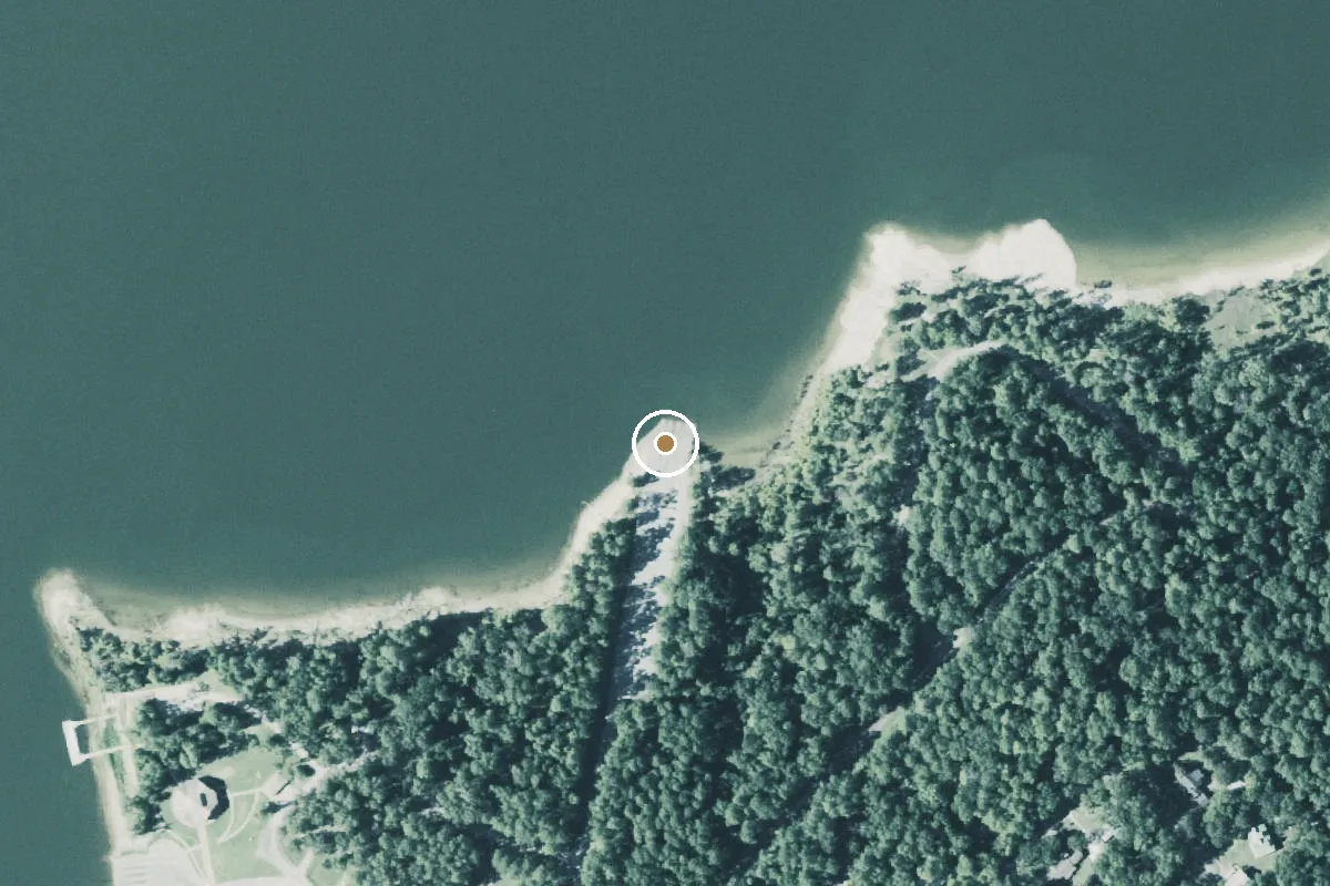 Aerial view of Cassells-Boykin Park Boat Ramp