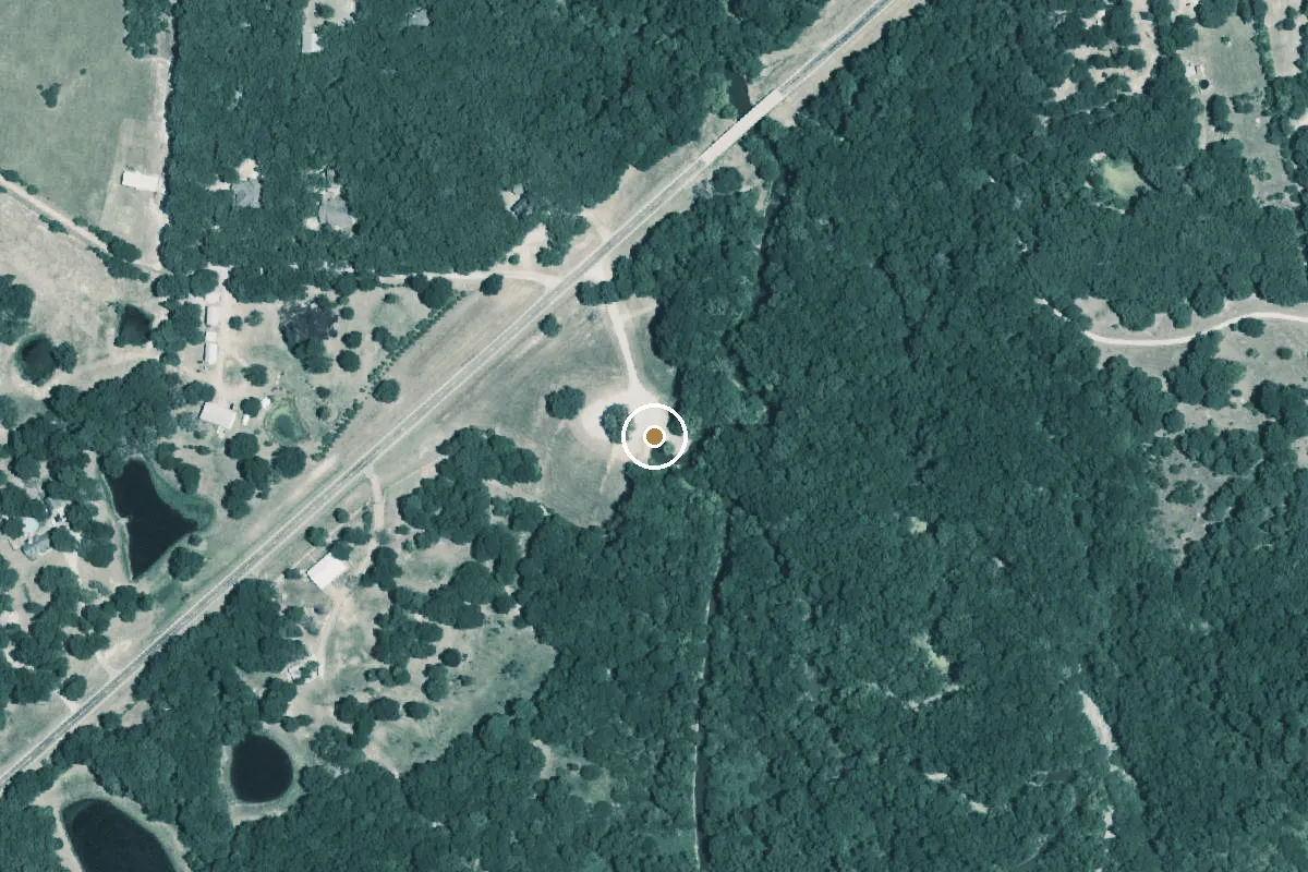 Aerial view of Cedar Creek Boat Ramp