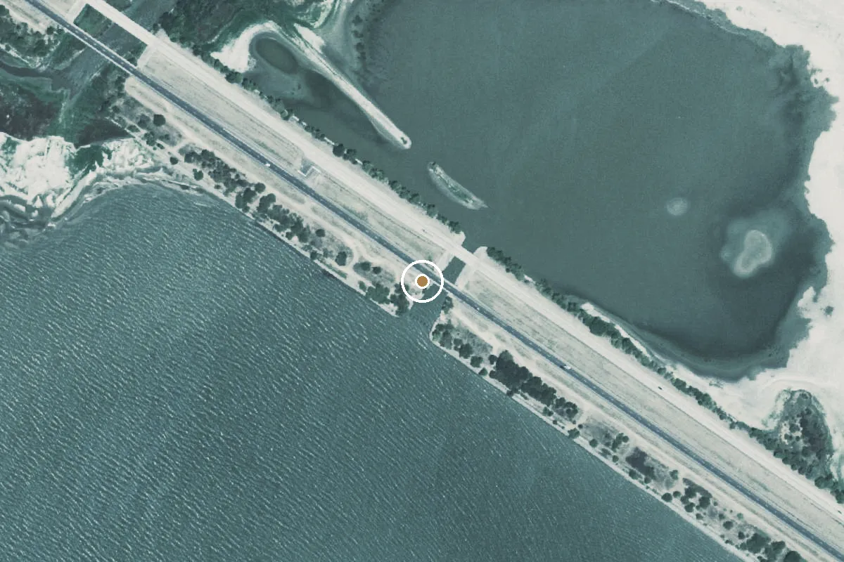 Aerial view of Cedar Creek Lake Boat Ramp
