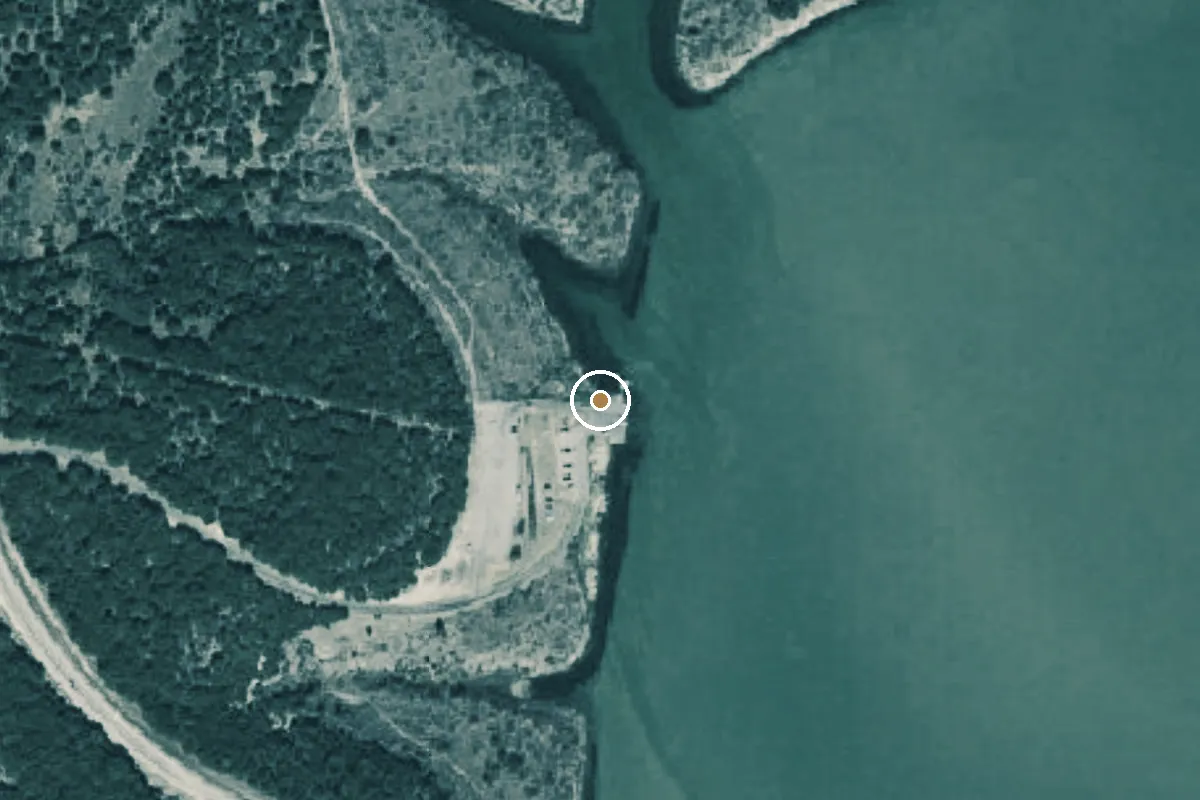 Aerial view of Cedar Gap Park Boat Ramp