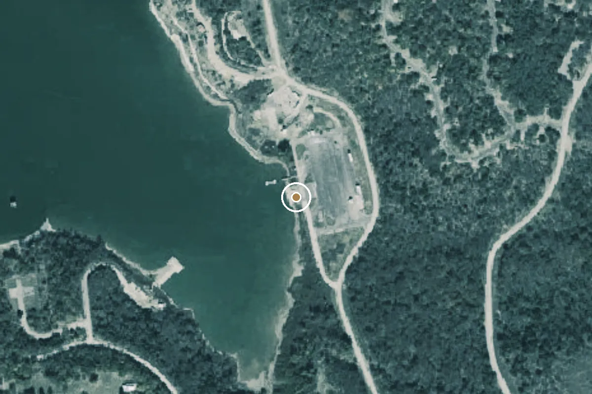Aerial view of Cedar Hill State Park Boat Ramp
