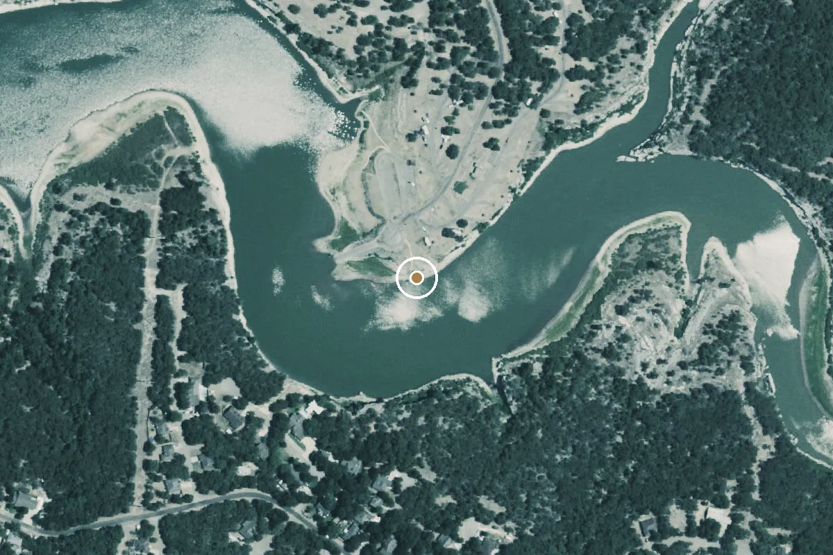 Aerial view of Cedar Ridge Park Boat Ramp