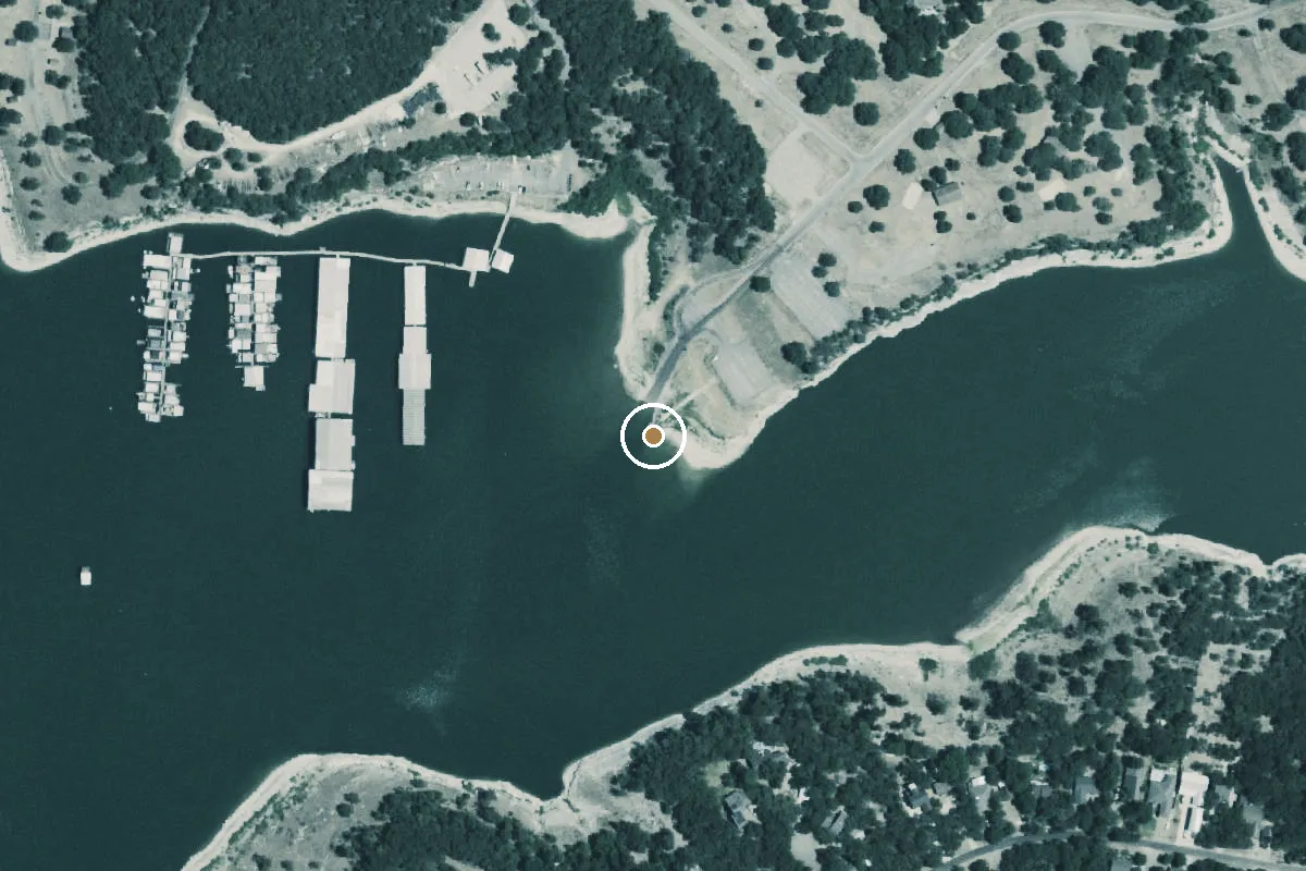 Aerial view of Cedar Ridge Park Boat Ramp