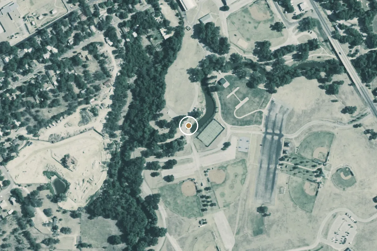 Aerial view of Century Park Boat Ramp