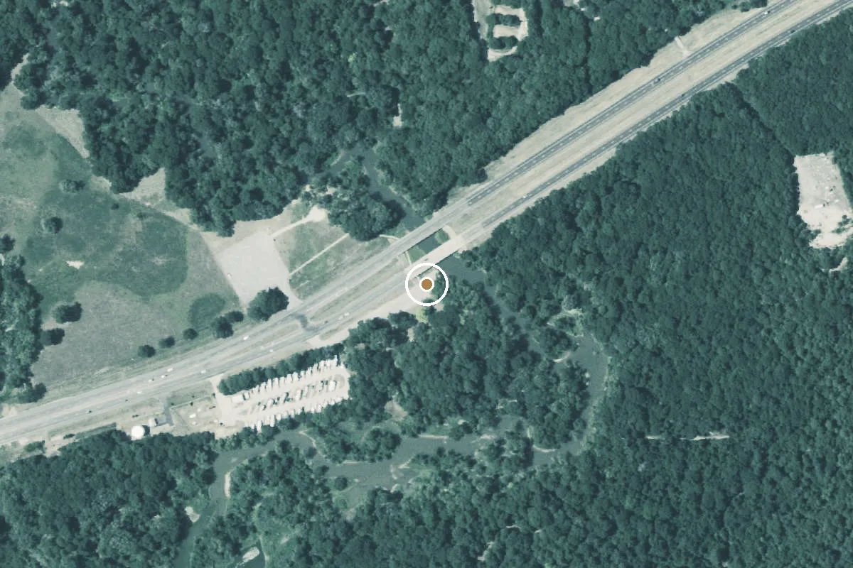 Aerial view of Chandler River Park Boat Ramp