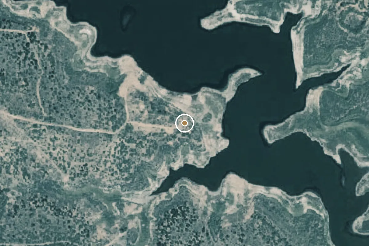 Aerial view of Childress Lake Boat Ramp
