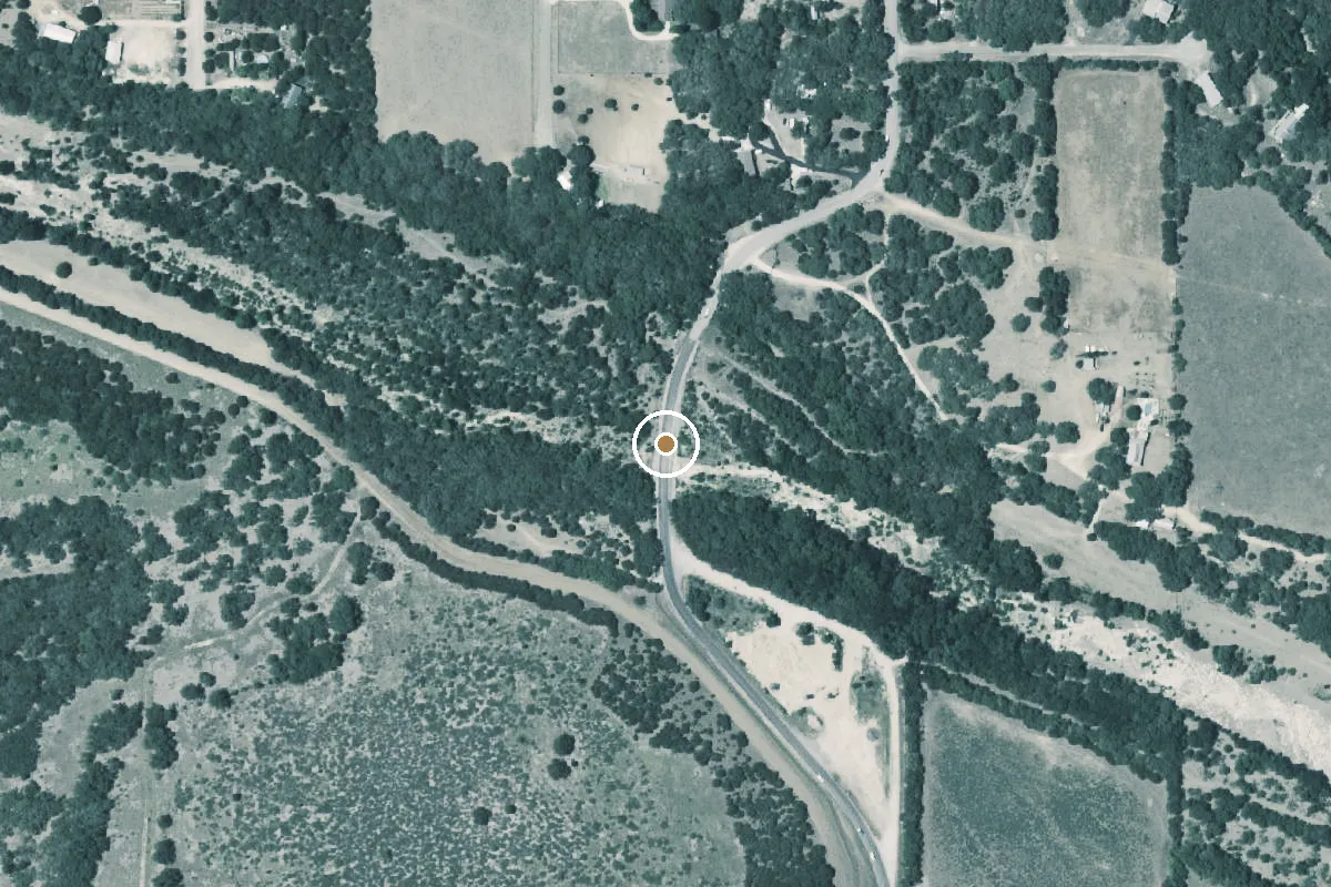 Aerial view of Cibelo Creek Boat Ramp