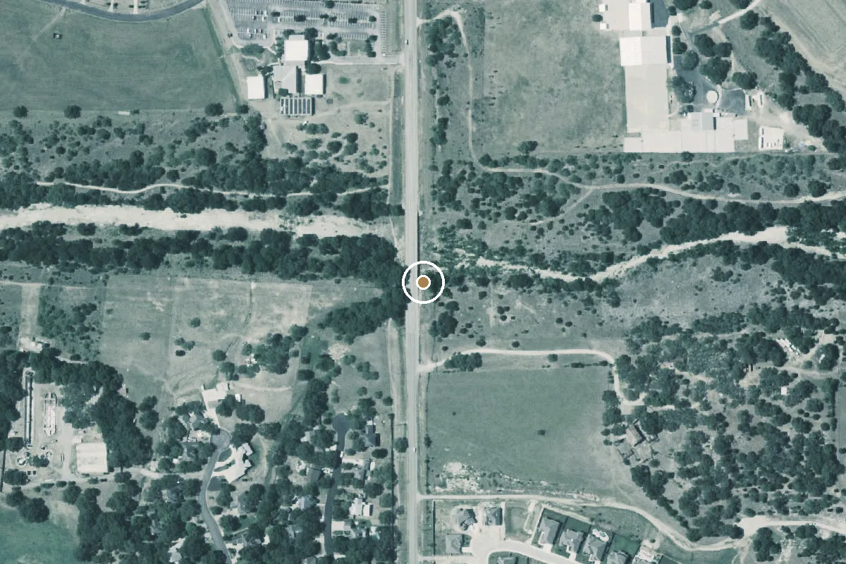 Aerial view of Cibelo Creek Boat Ramp