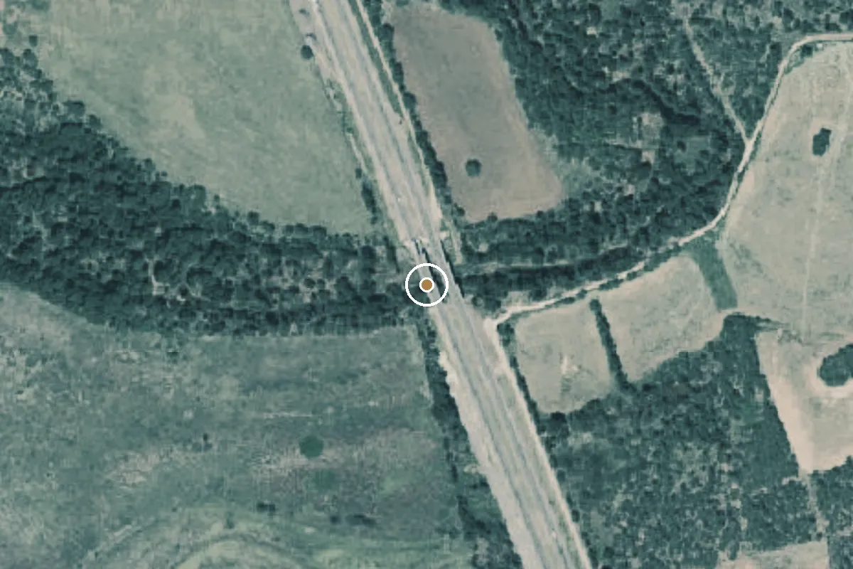 Aerial view of Clear Fork of the Brazos River Boat Ramp