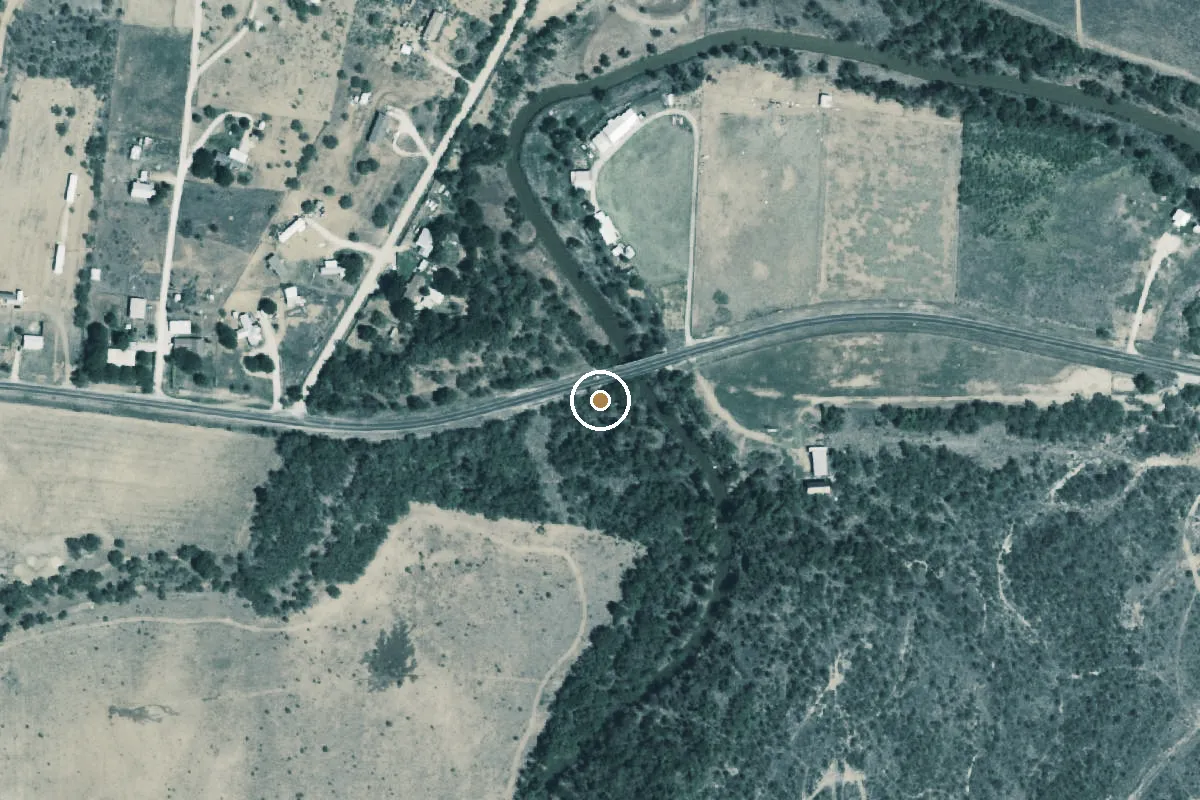 Aerial view of Clear Fork of the Brazos River Boat Ramp