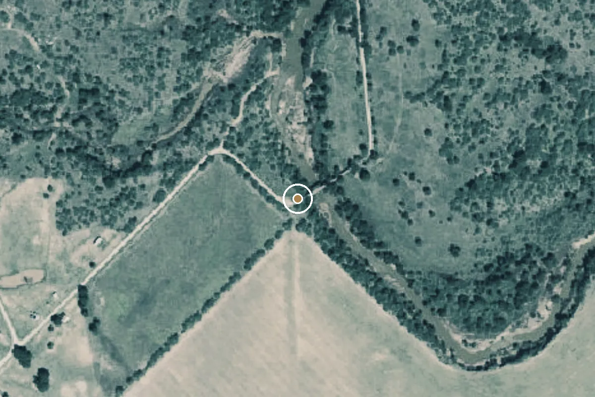 Aerial view of Clear Fork of the Brazos River Boat Ramp