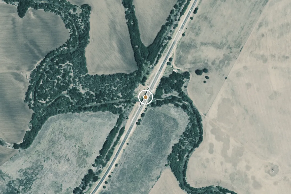 Aerial view of Clear Fork of the Brazos River Boat Ramp