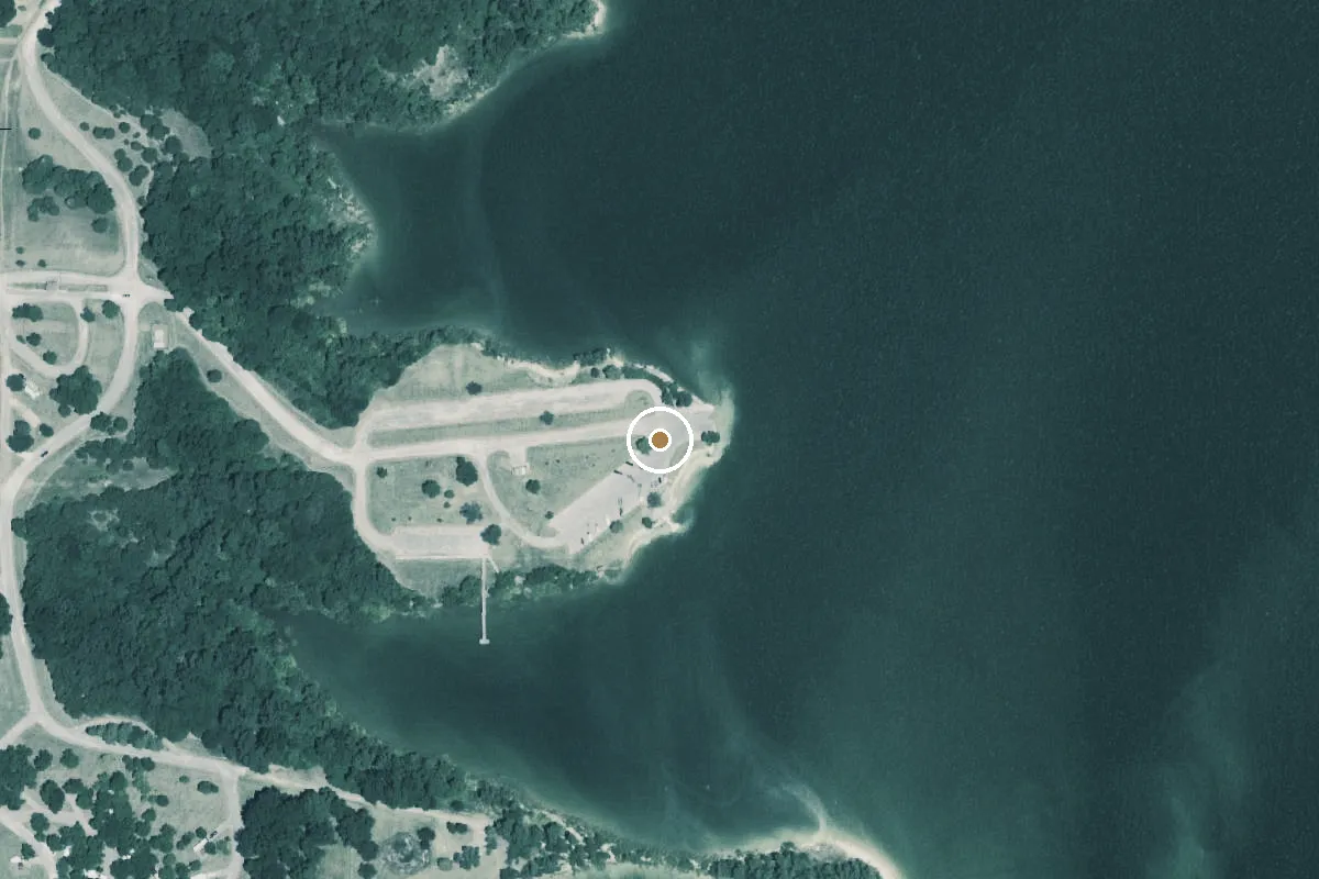 Aerial view of Clear Lake Park Boat Ramp