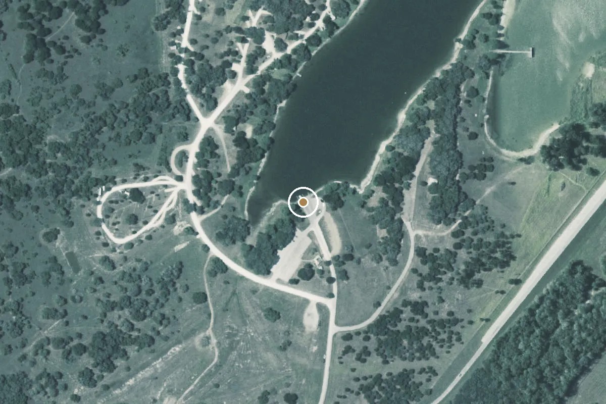 Aerial view of Coleto Creek Park Boat Ramp