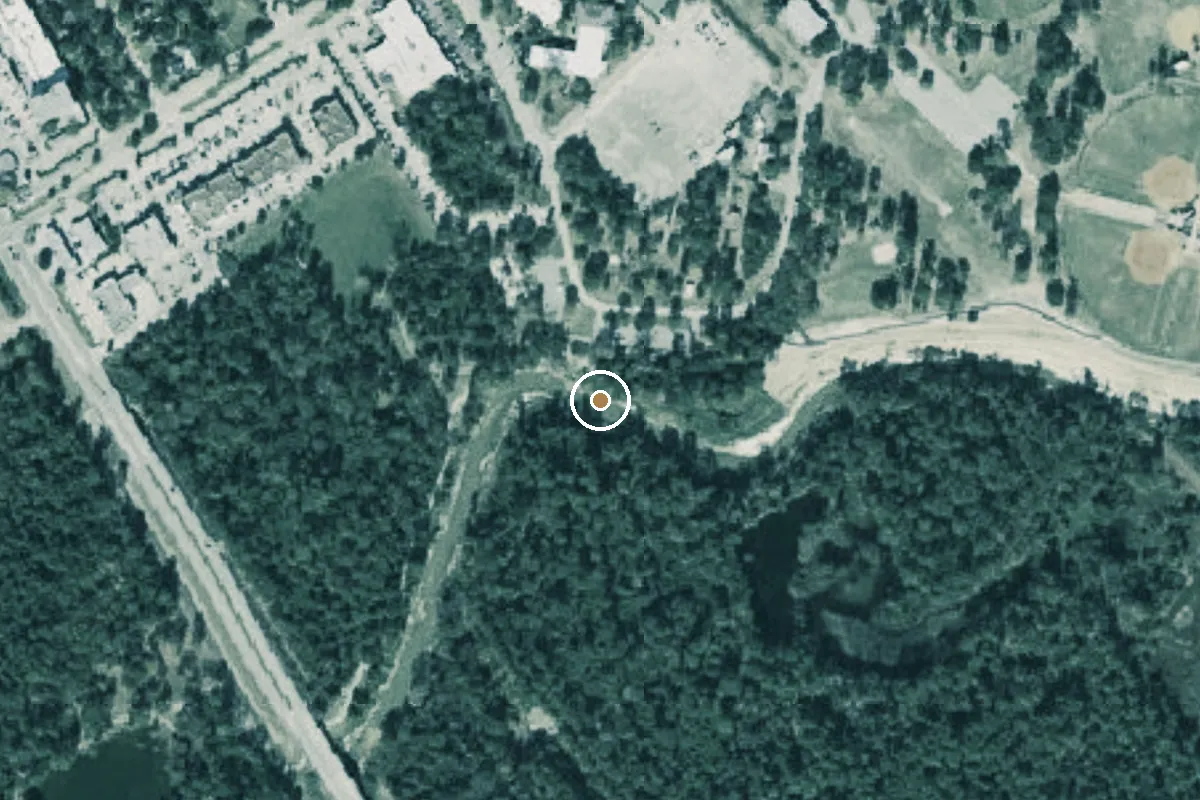 Aerial view of Collins Park Boat Ramp