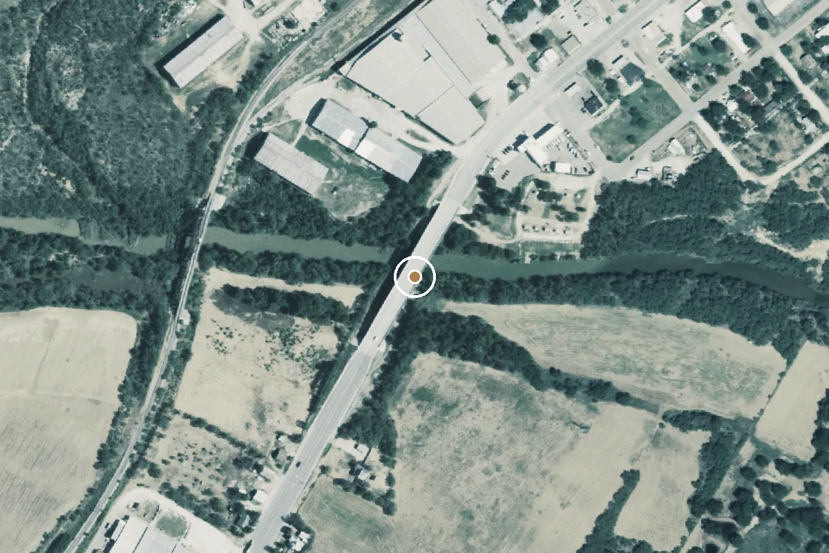 Aerial view of Colorado River Boat Ramp