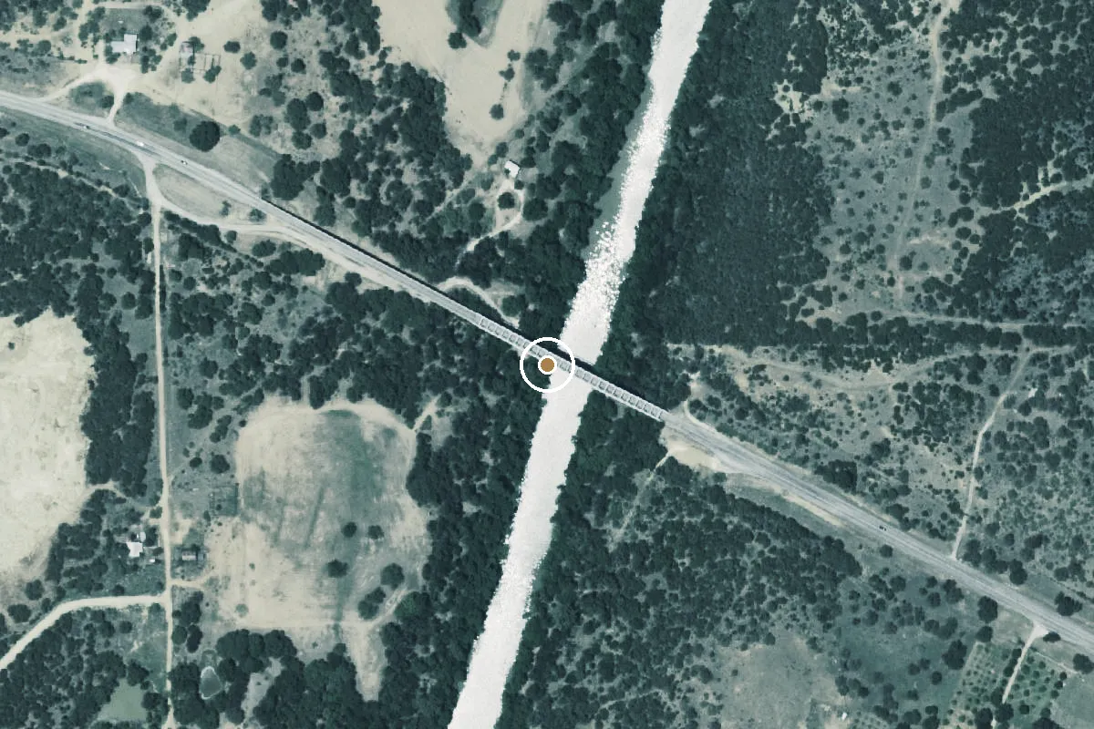 Aerial view of Colorado River Boat Ramp