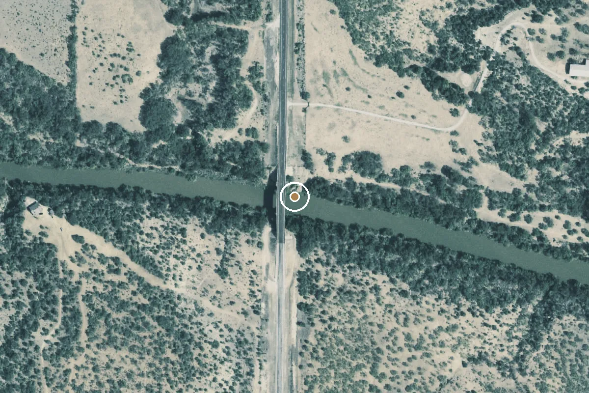 Aerial view of Colorado River Boat Ramp