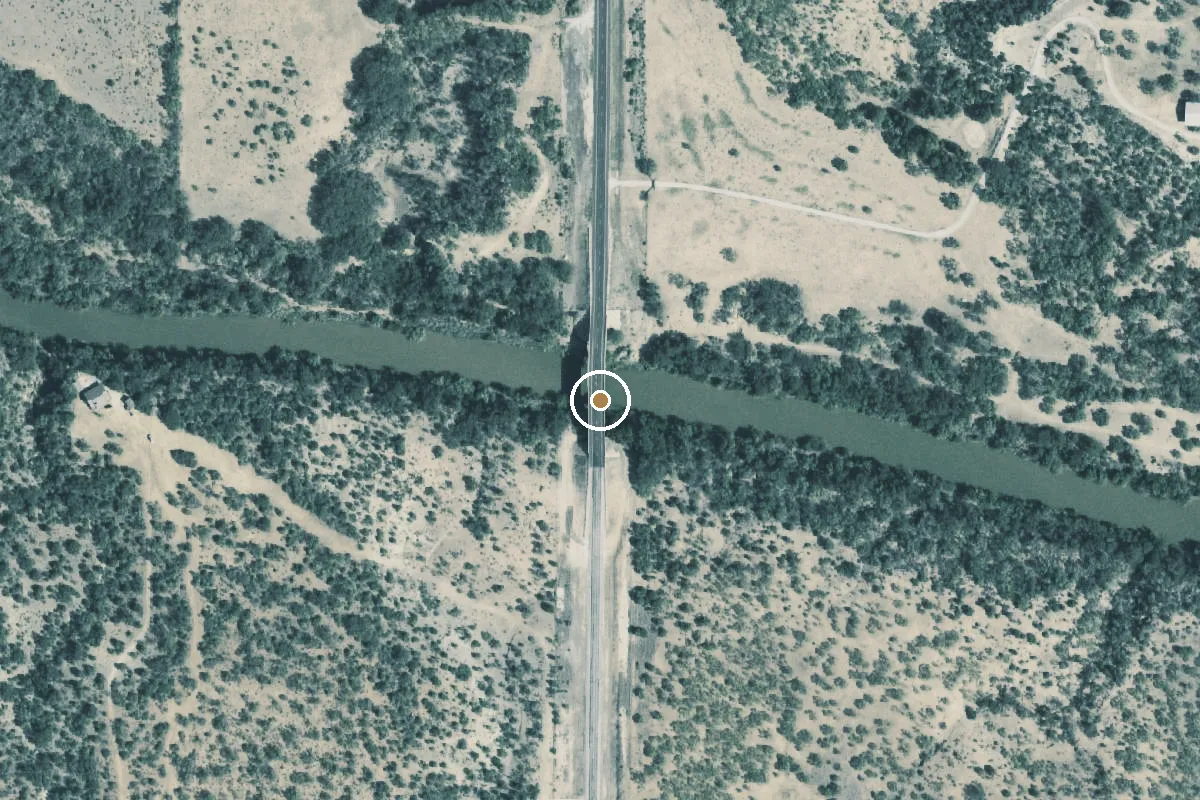 Aerial view of Colorado River Boat Ramp