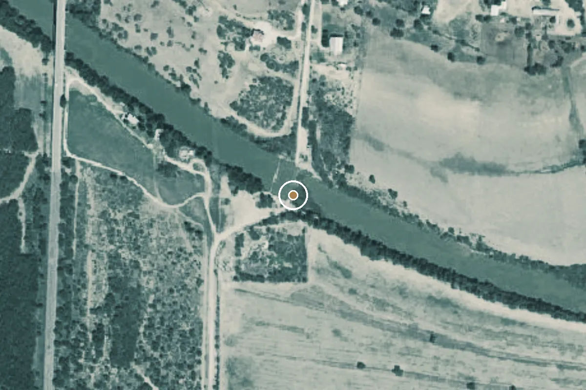 Aerial view of Concho River Boat Ramp