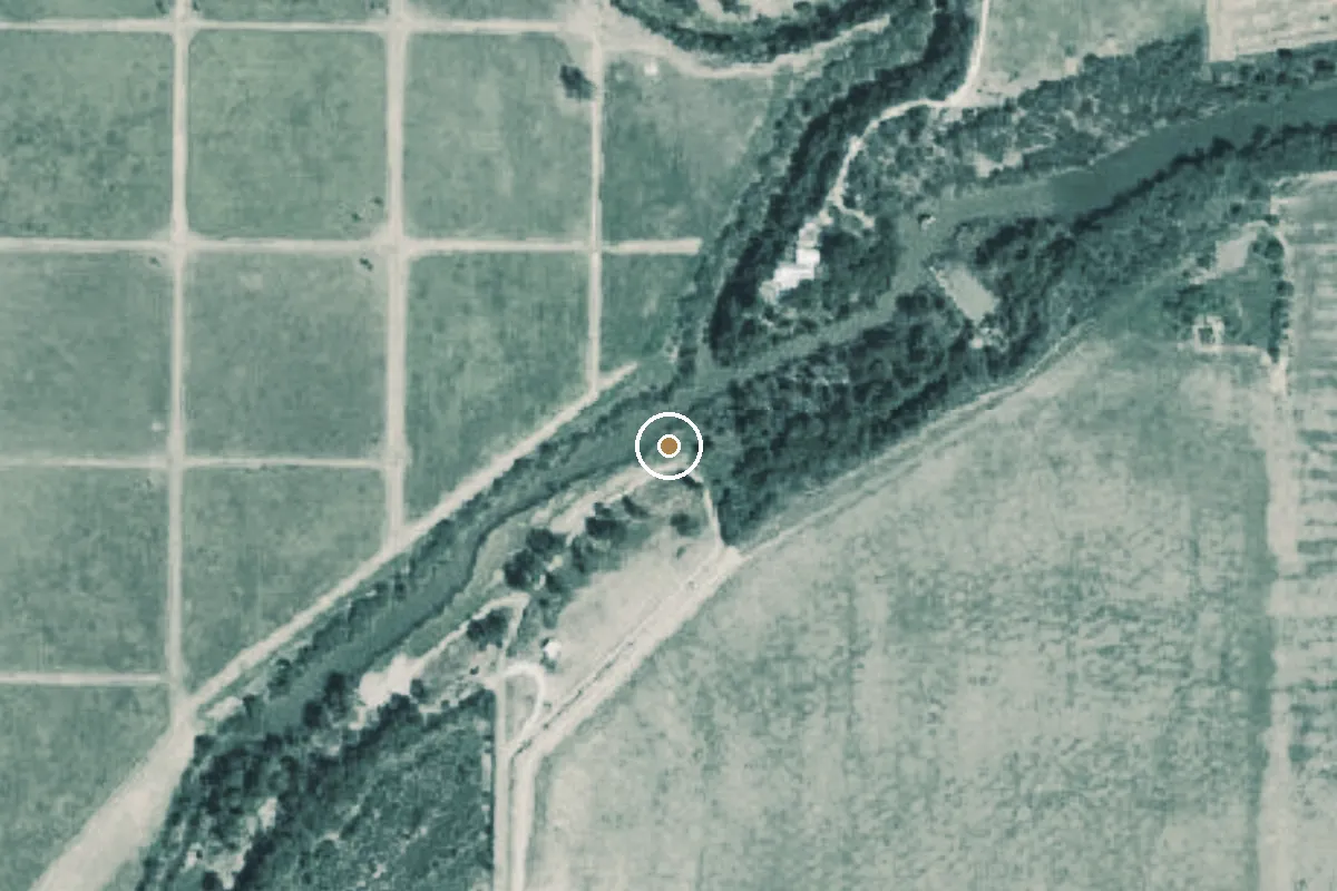 Aerial view of Concho River Boat Ramp