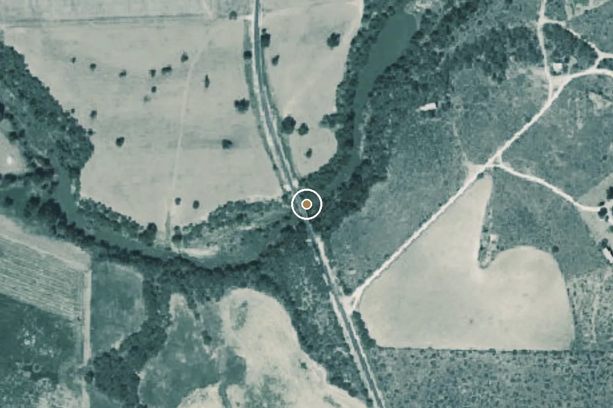 Aerial view of Concho River Boat Ramp