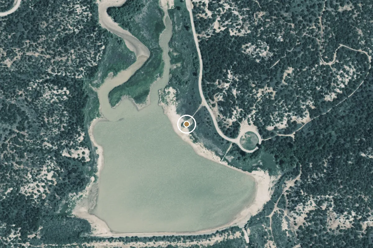 Aerial view of Copper Breaks State Park Boat Ramp