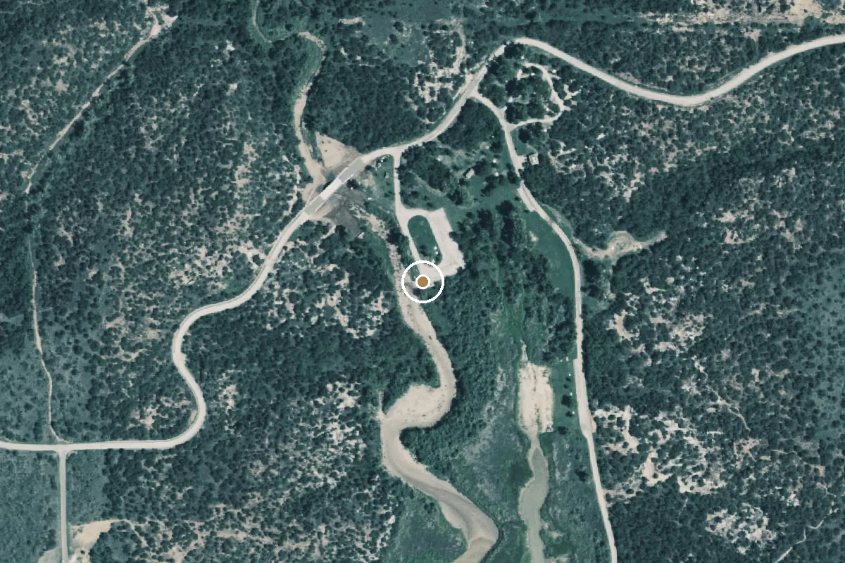 Aerial view of Copper Breaks State Park Boat Ramp