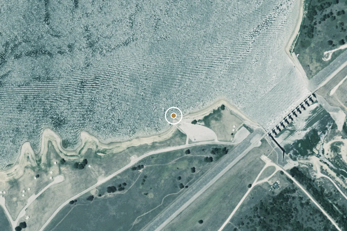 Aerial view of Copperas Creek Park Boat Ramp