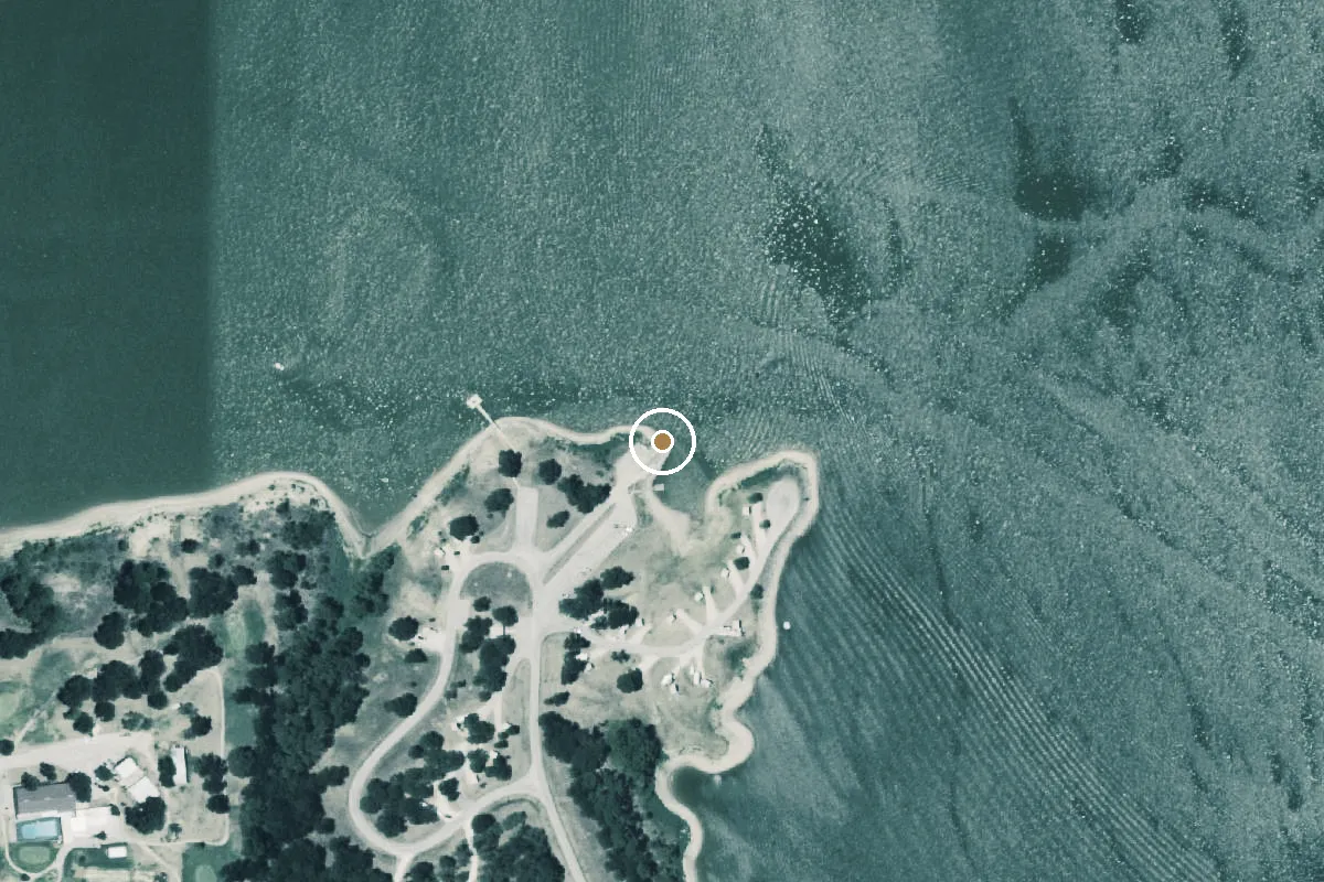 Aerial view of Copperas Creek Park Boat Ramp