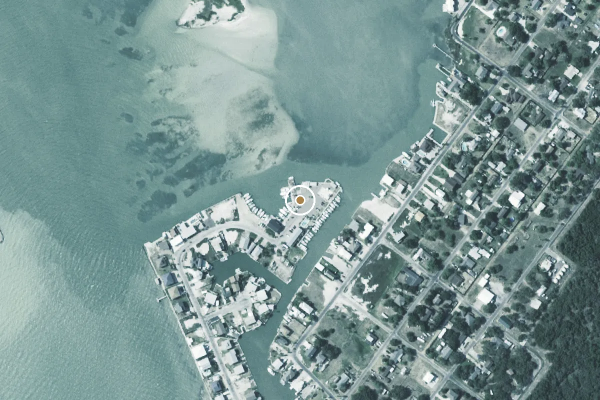 Aerial view of Corpus Christi Bay Boat Ramp