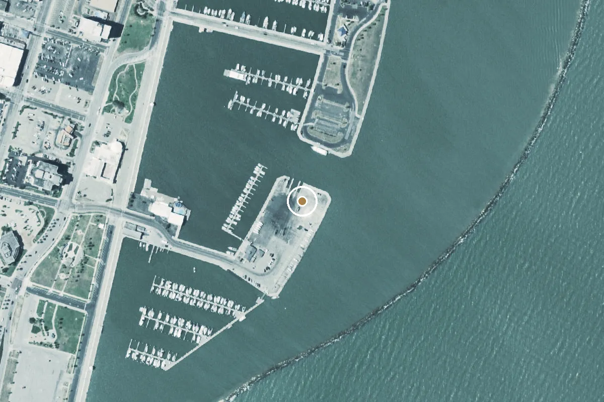 Aerial view of Corpus Christi Marina Boat Ramp