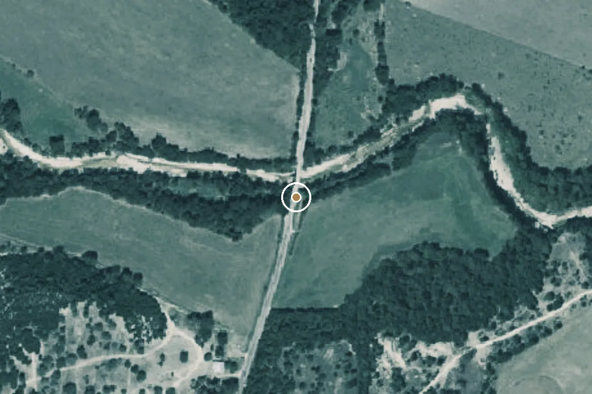 Aerial view of Cowhouse Creek Boat Ramp