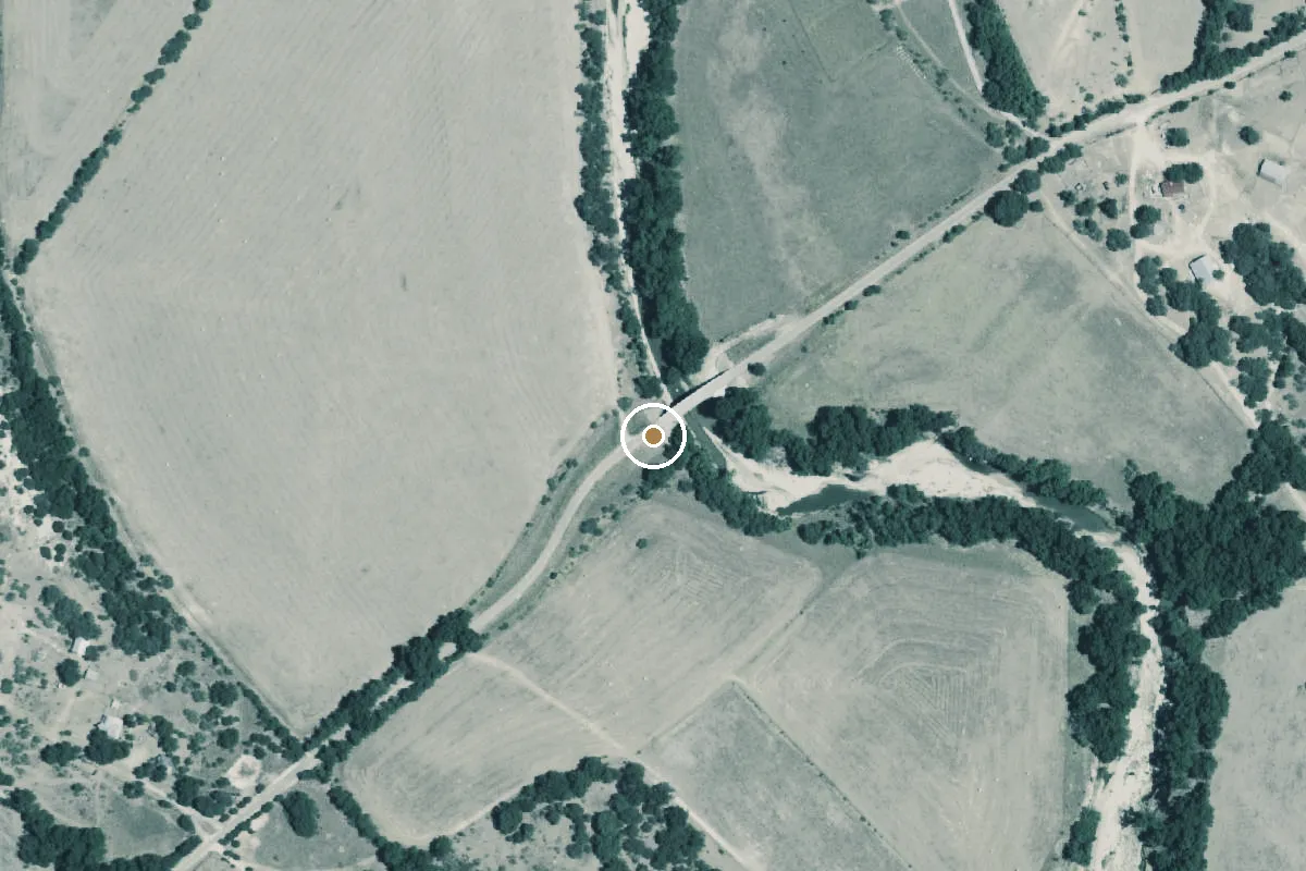 Aerial view of Cowhouse Creek Boat Ramp