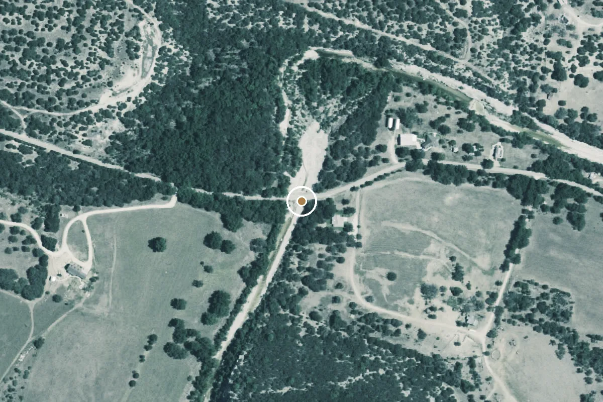 Aerial view of Cowhouse Creek Boat Ramp