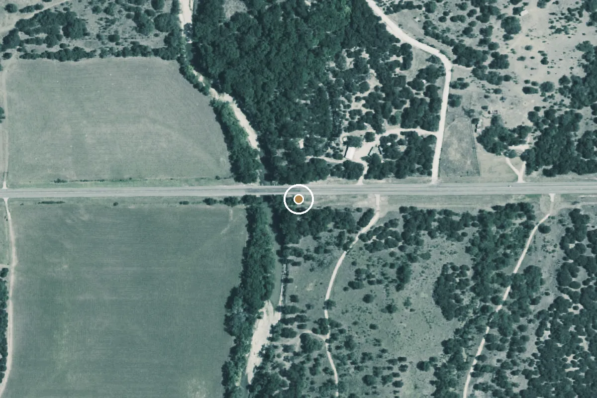 Aerial view of Cowhouse Creek Boat Ramp
