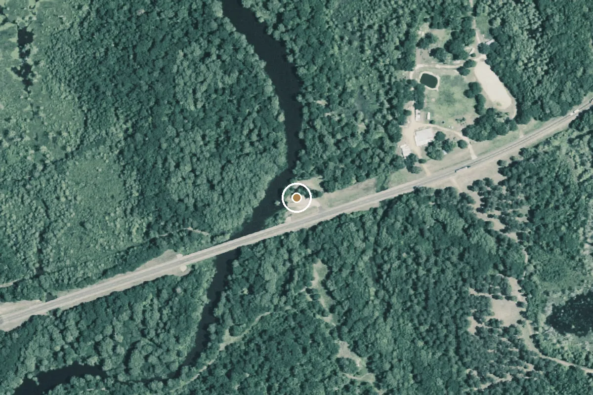 Aerial view of Cypress Creek Boat Ramp