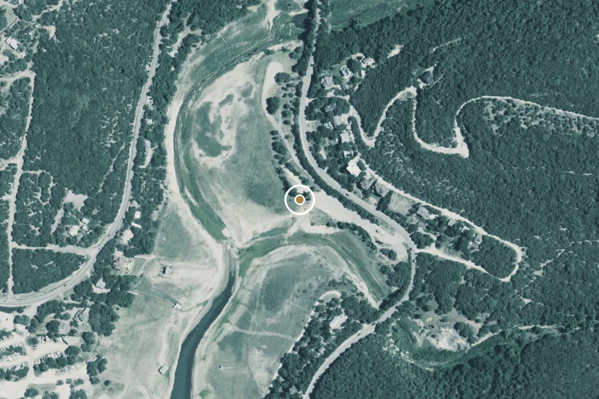 Aerial view of Cypress Creek Park Boat Ramp